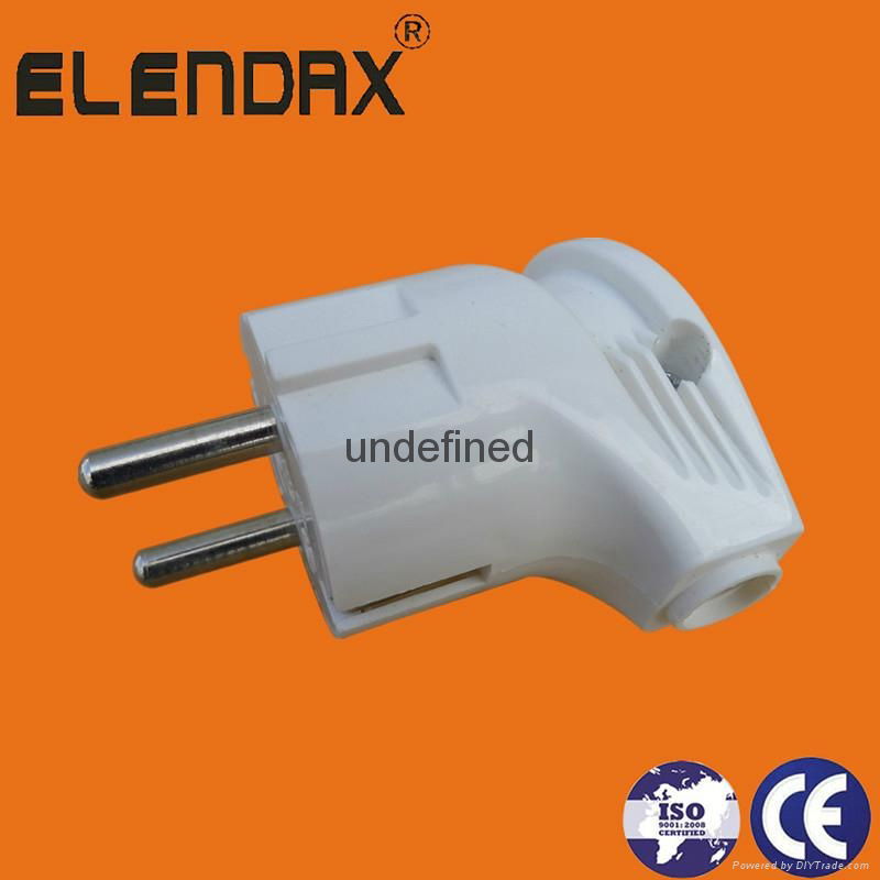 German standard 2 round pin electrical plugs with grounding 3