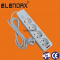 4-way extension power cords with earth and main switch 3