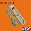 4-way extension power cords with earth and main switch 4