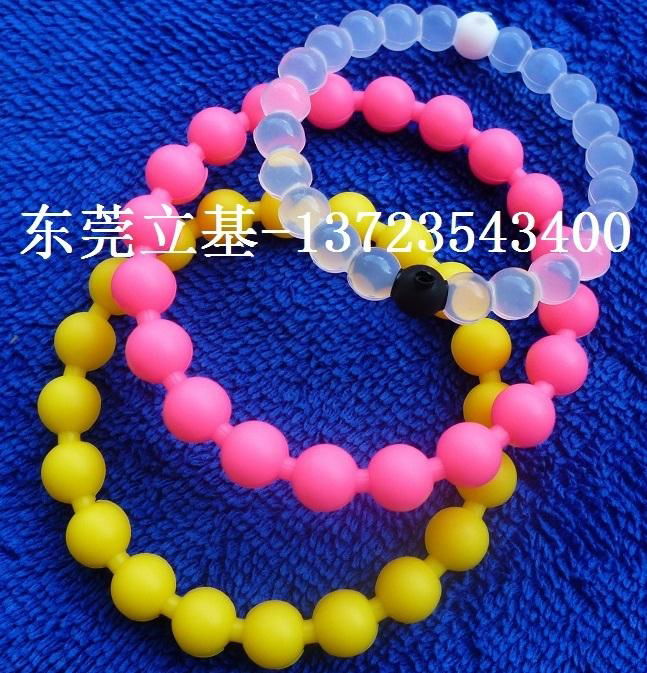 Wholesale Silicone bracelet, Silicone wristband, Beaded bracelets 2