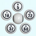 White bingo balls(2 sides number)