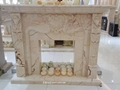 Natural marble fireplace mantel 3