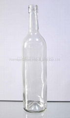 Bordeaux Bottle 750ml wine glass bottle