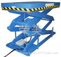 Stationary hydraulic lift platform