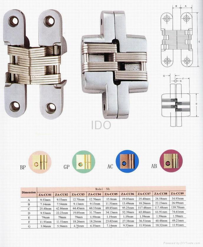 Concealed hinge 2