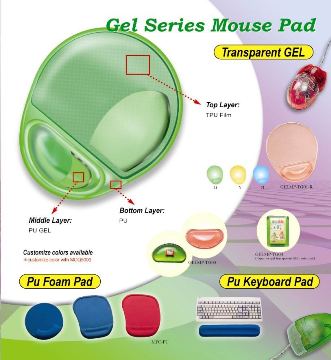 Transparent Mouse Pad with Removable Wrist Rest - GELMP-TG02 3