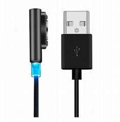  Magnetic Charging Cable W/LED For Sony Xperia Z3 L55t Z2 Z1 Compact  XL39h