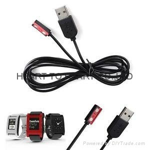 Magnetic USB Charger Charging Cable for Pebble Steel 2 Smart Watch Wristwatch 3