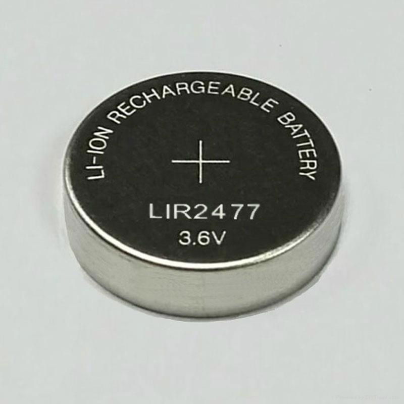3.6V鋰離子電池通過ROHS認証 LIR2450 2