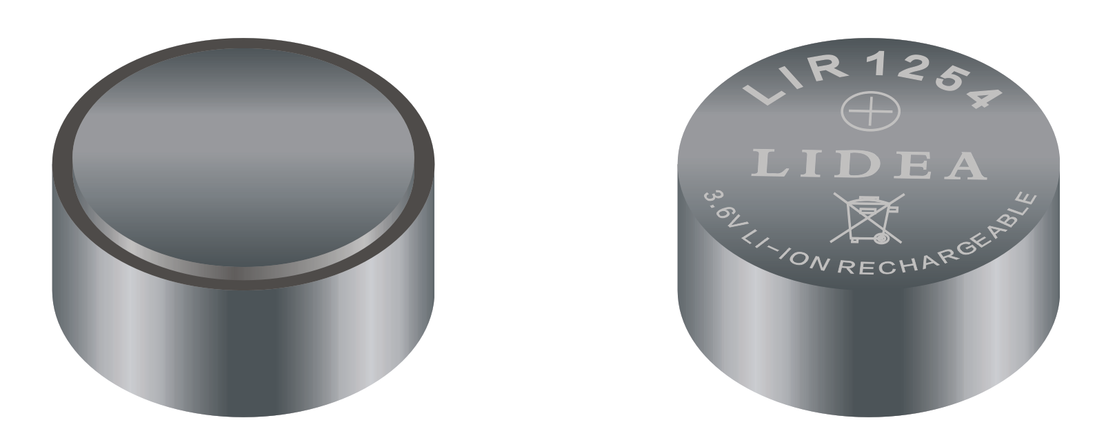 1254可充鋰離子藍牙耳機鋼殼紐扣電池LIDEA品牌