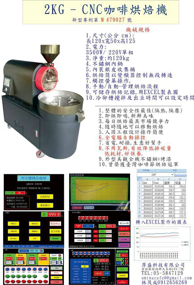 CNC咖啡烘焙机