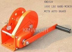 1800 lbs hand winch with auto brake