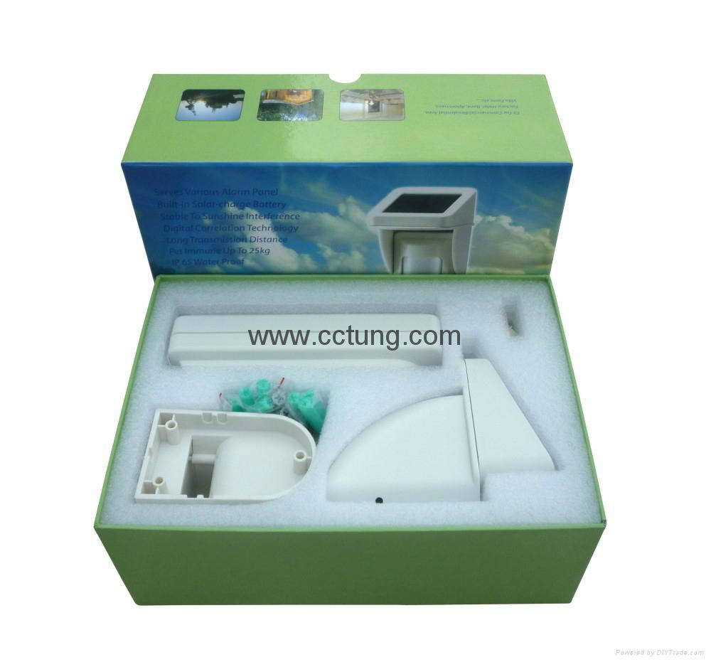 315Mhz / 433Mhz Wireless Intelligent Dual PIRs Outdoor Motion Detector With Sola 2