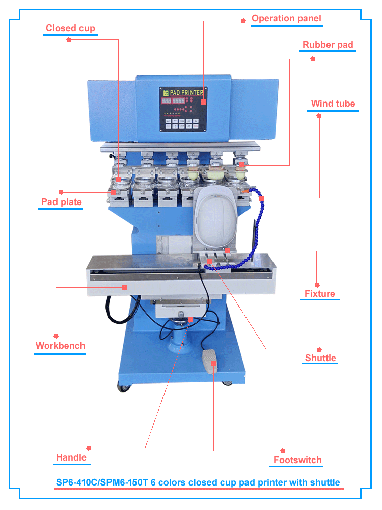 Multi function easy operation Shuttle pad printer( SP6-410C) 3