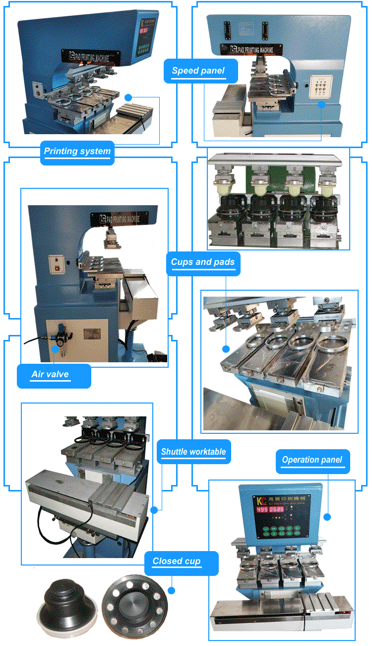 Shuttle closed cup pad printer  2