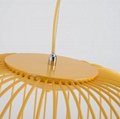 Postmodern minimalist bird cage chandelier