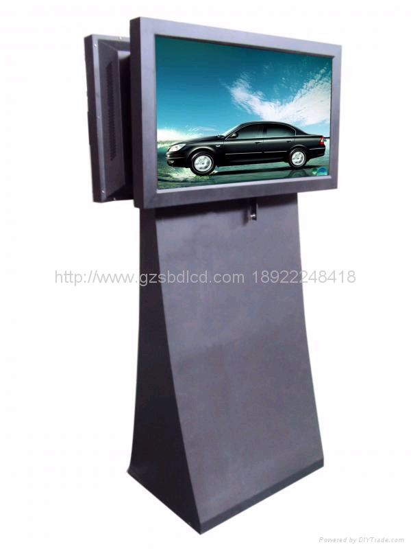 Double screen stand type advertisement displays