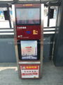 Metro bus station newspaper vending