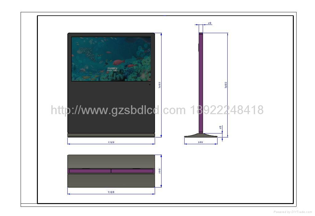 55-inch horizontal screen Iphone vertical advertising player 5