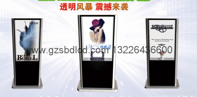 触控落地式透明海报机 2