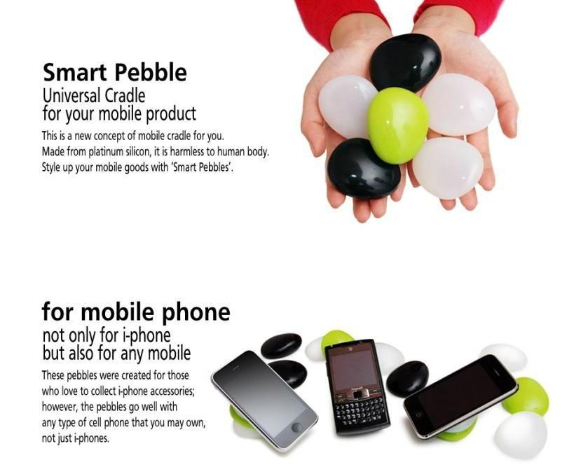 Stackable Silicone Pebble Mobile Phone Holder Tablet Stand 2