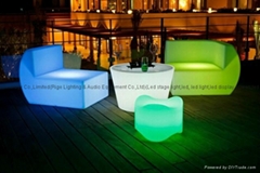 China supplier led furniture modern design led illuminated sofa