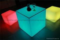 Factory Direct Waterproof color changing rechargable plastic led cube 3