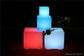 Factory Direct Waterproof color changing rechargable plastic led cube 1