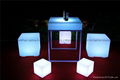 Factory Direct Waterproof color changing rechargable plastic led cube 6