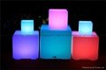 Factory Direct Waterproof color changing rechargable plastic led cube 7