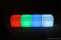 Factory Direct Waterproof color changing rechargable plastic led cube 9