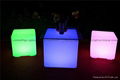 Factory Direct Waterproof color changing rechargable plastic led cube 10