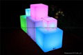 Factory Direct Waterproof color changing rechargable plastic led cube 11