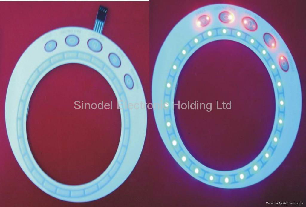 Supply Membrane Switch with LED and Metal dome