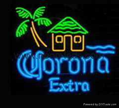 Various of Corona Neon Beer Signs