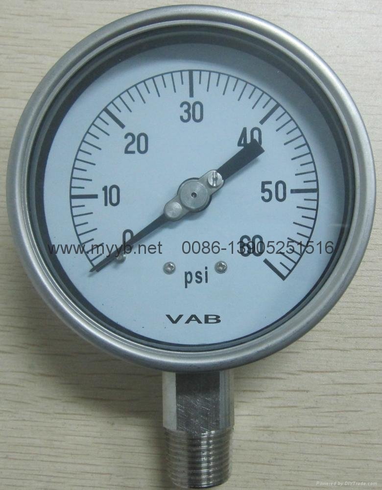 VAB不锈钢压力表 3