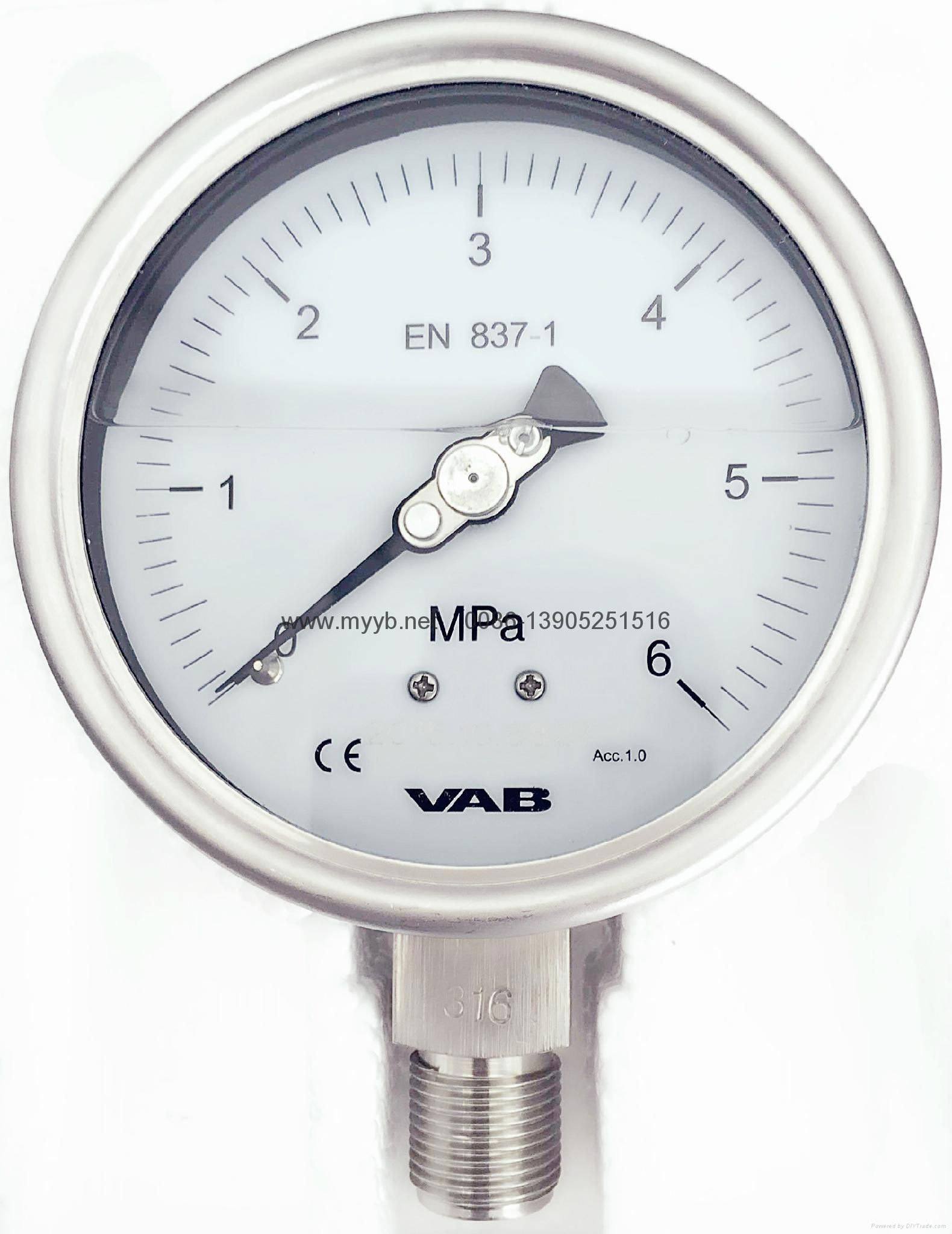 all stainless steel pressure gauge   5