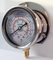 热泵空调制冷空气能行业专用不锈钢耐震冷媒压力表