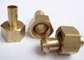 Brass air hose repair fitting 1/4 NPT for 3/8 hose barb 