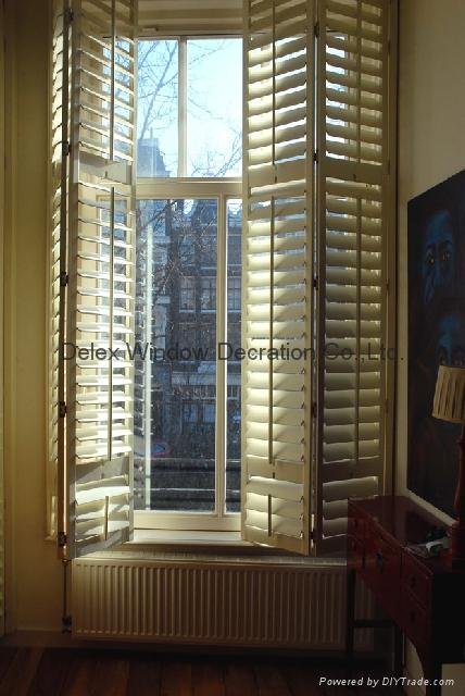 basswood sliding shutters for windows and doors with frame and rail 3