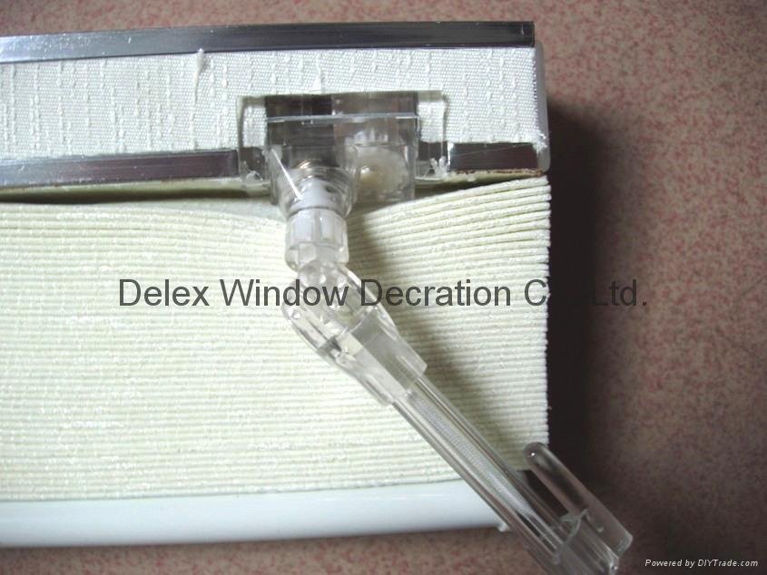 fabric pleated shades for windows with steel headrail and steel bottomrail 4