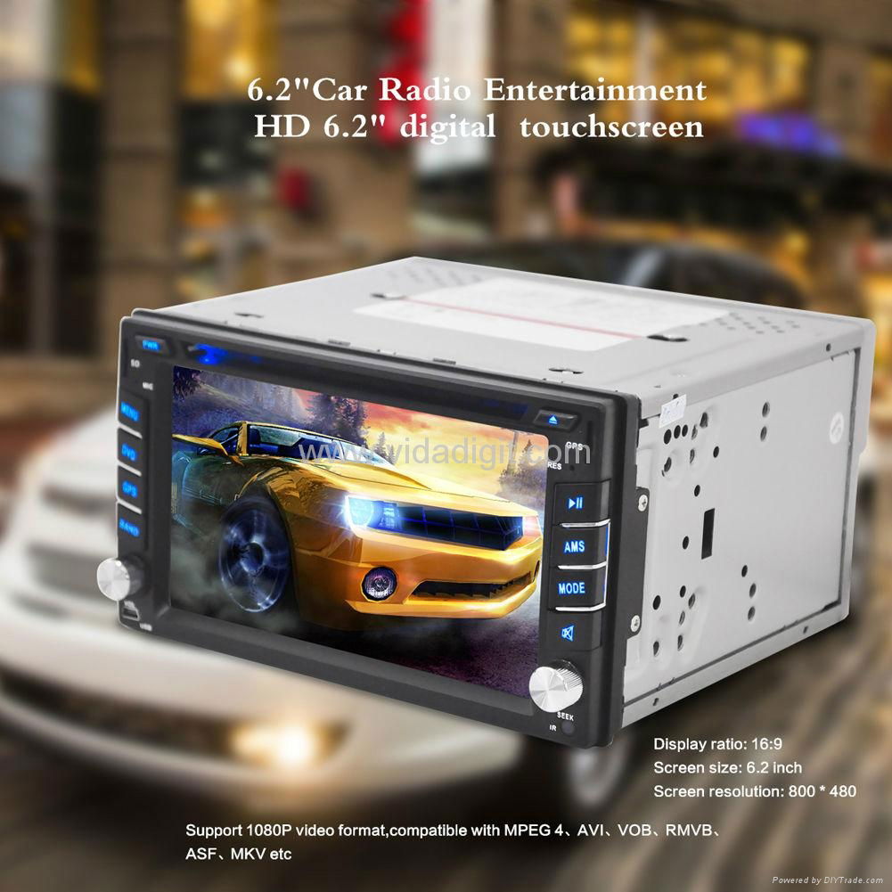 2Din 6.2"  In-Dash Radio iPod TV Bluetooth GPS Navigation Car DVD/USB/SD Player 4