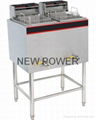 2-Tank Fryer 550X520X960mm Capacity:28L/Tank 