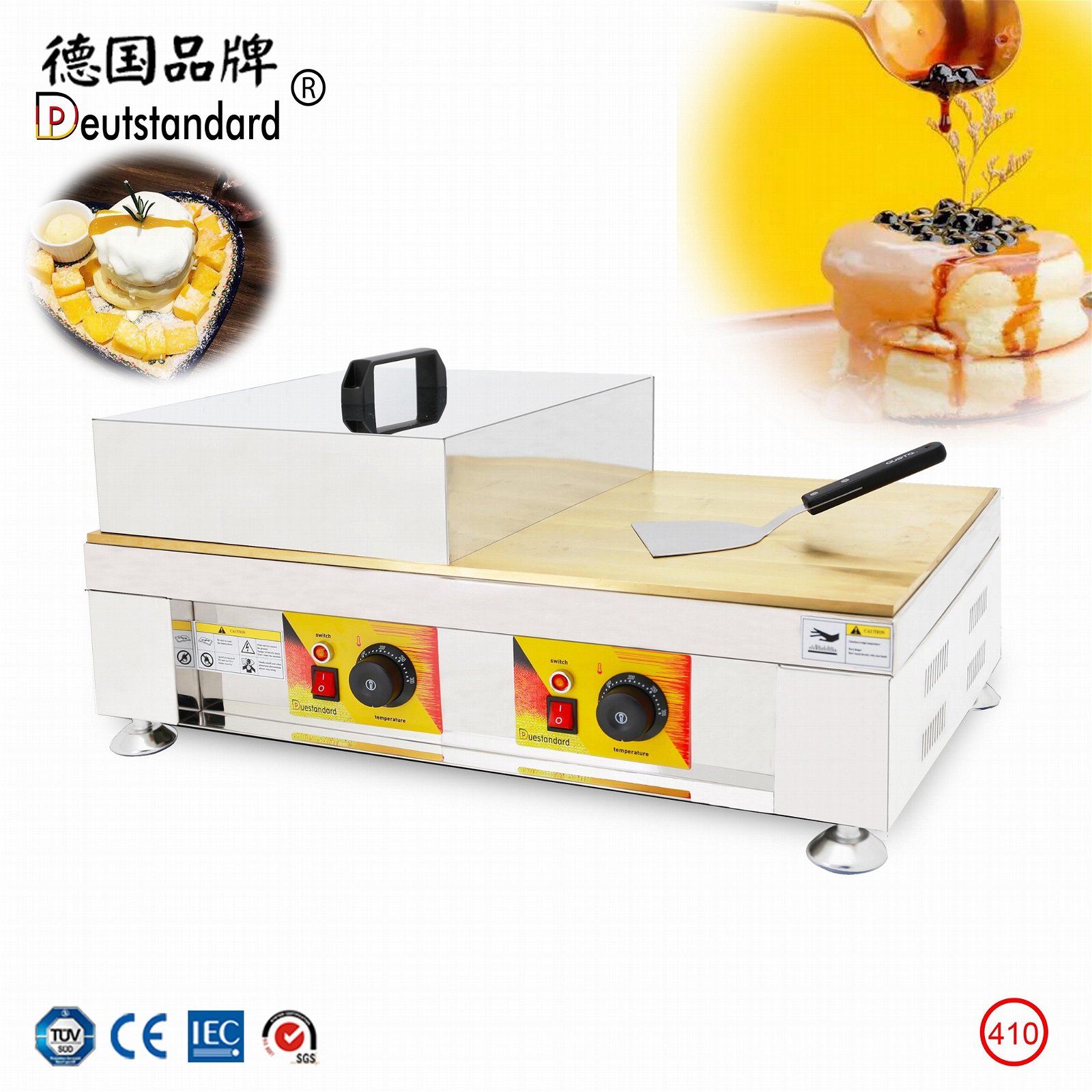 popular new design souffler pancake maker machine