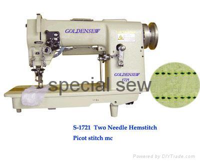 two needle hemstitch picot stitch sewing machine