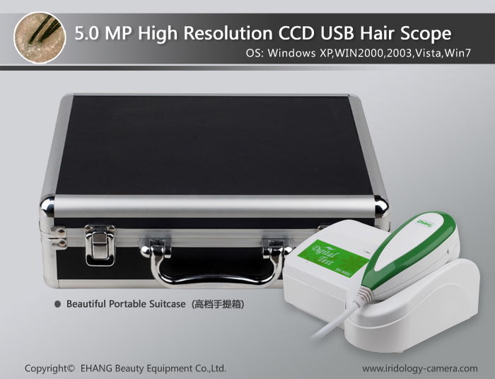 全新500万像素USB电脑型毛发,头发,毛囊,发质检测仪 3