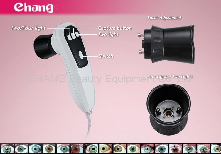 NEW 5.0 MP 4 LED/2 LED USB Eye IRISCOPE Iridology camera PRO software 2