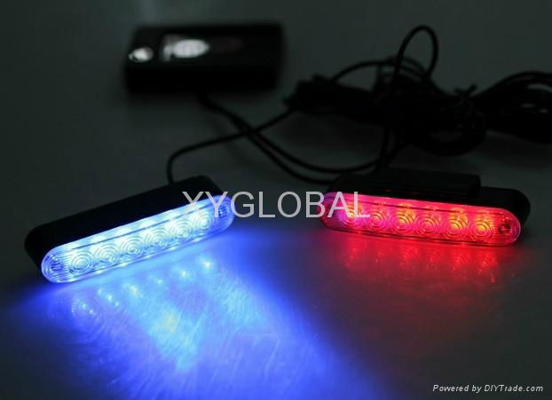 Solar powered energy Car LED Strobe Light,Grille Lamp,Car Flashing Light