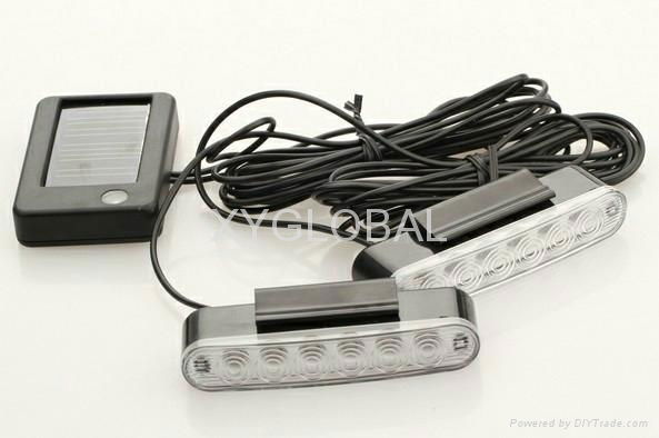 Solar powered energy Car LED Strobe Light,Grille Lamp,Car Flashing Light 2