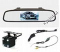 4.3 inch wirless car reverse camera system with mirror monitor